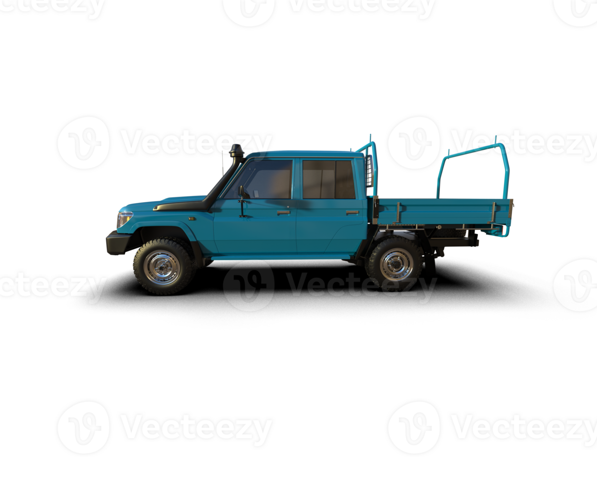 Pickup truck isolated on background. 3d rendering - illustration png