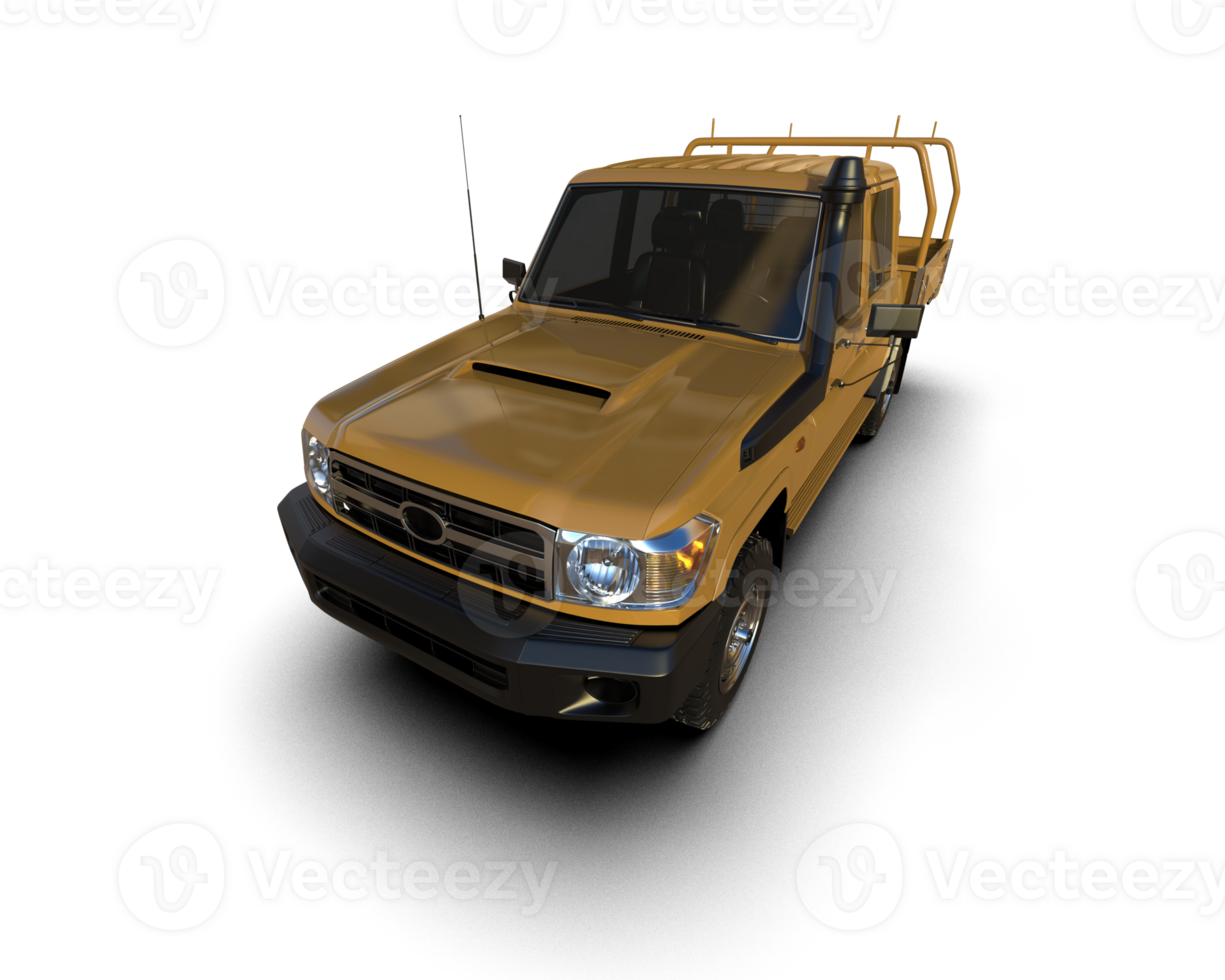 Pickup truck isolated on background. 3d rendering - illustration png