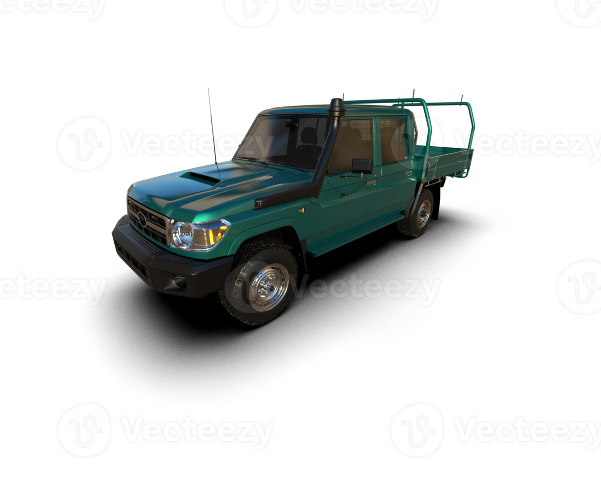 Pickup truck isolated on background. 3d rendering - illustration png