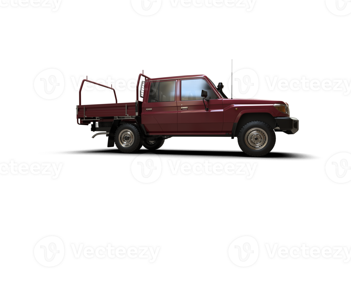 Pickup truck isolated on background. 3d rendering - illustration png