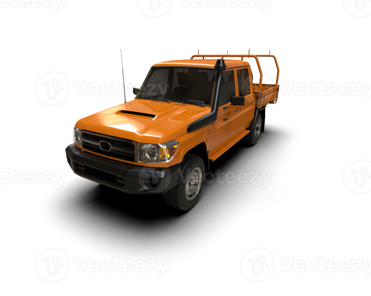 Pickup truck isolated on background. 3d rendering - illustration png