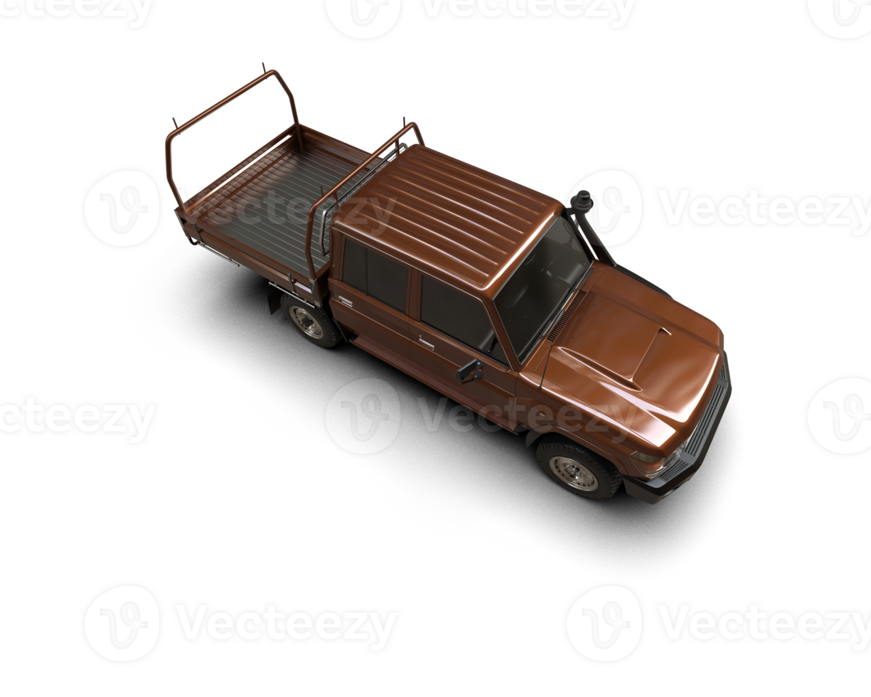 Pickup truck isolated on background. 3d rendering - illustration png