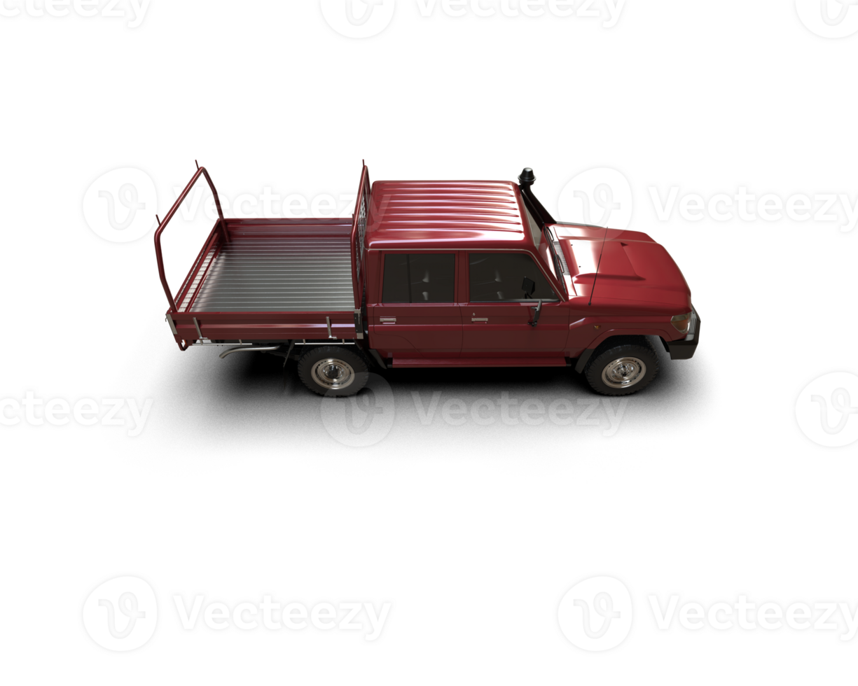 Pickup truck isolated on background. 3d rendering - illustration png