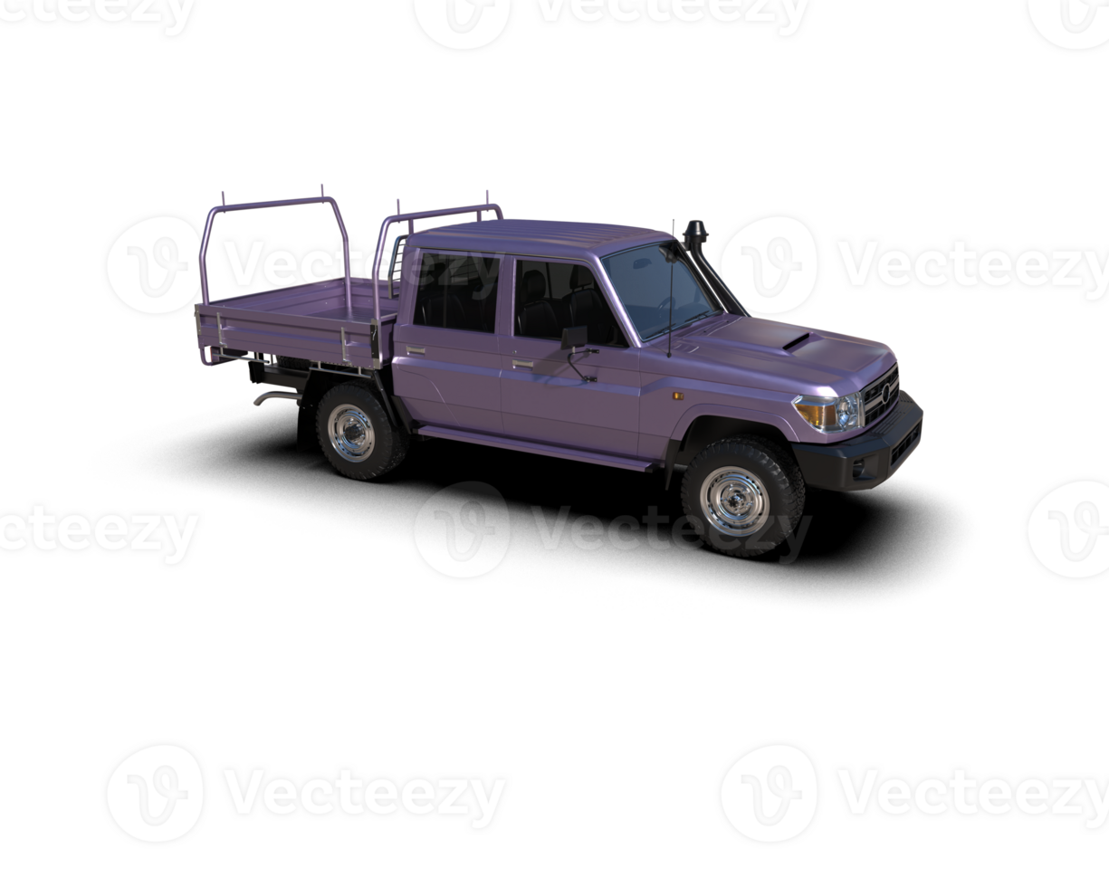Pickup truck isolated on background. 3d rendering - illustration png