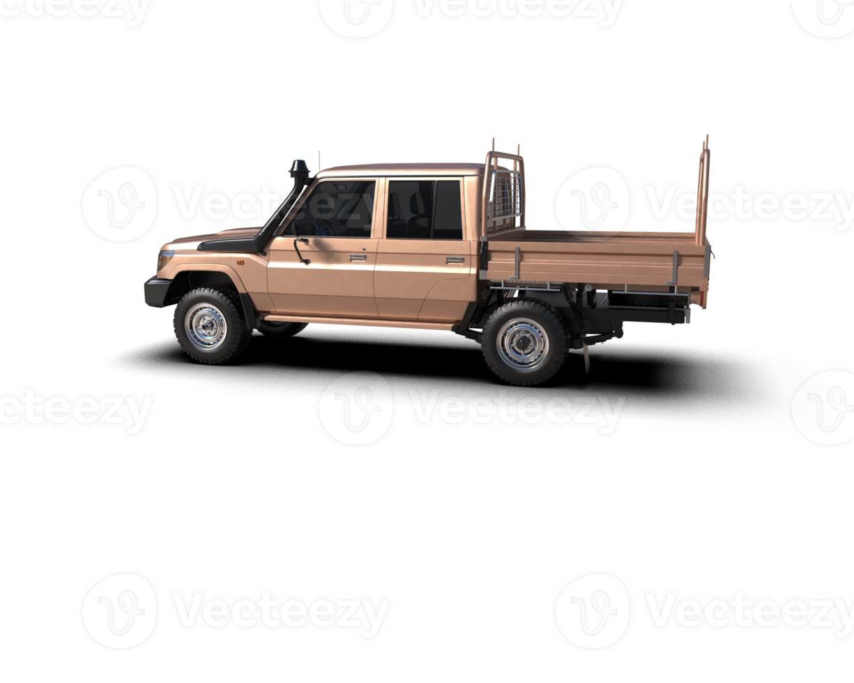 Pickup truck isolated on background. 3d rendering - illustration png