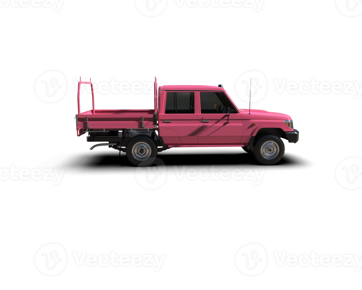Pickup truck isolated on background. 3d rendering - illustration png