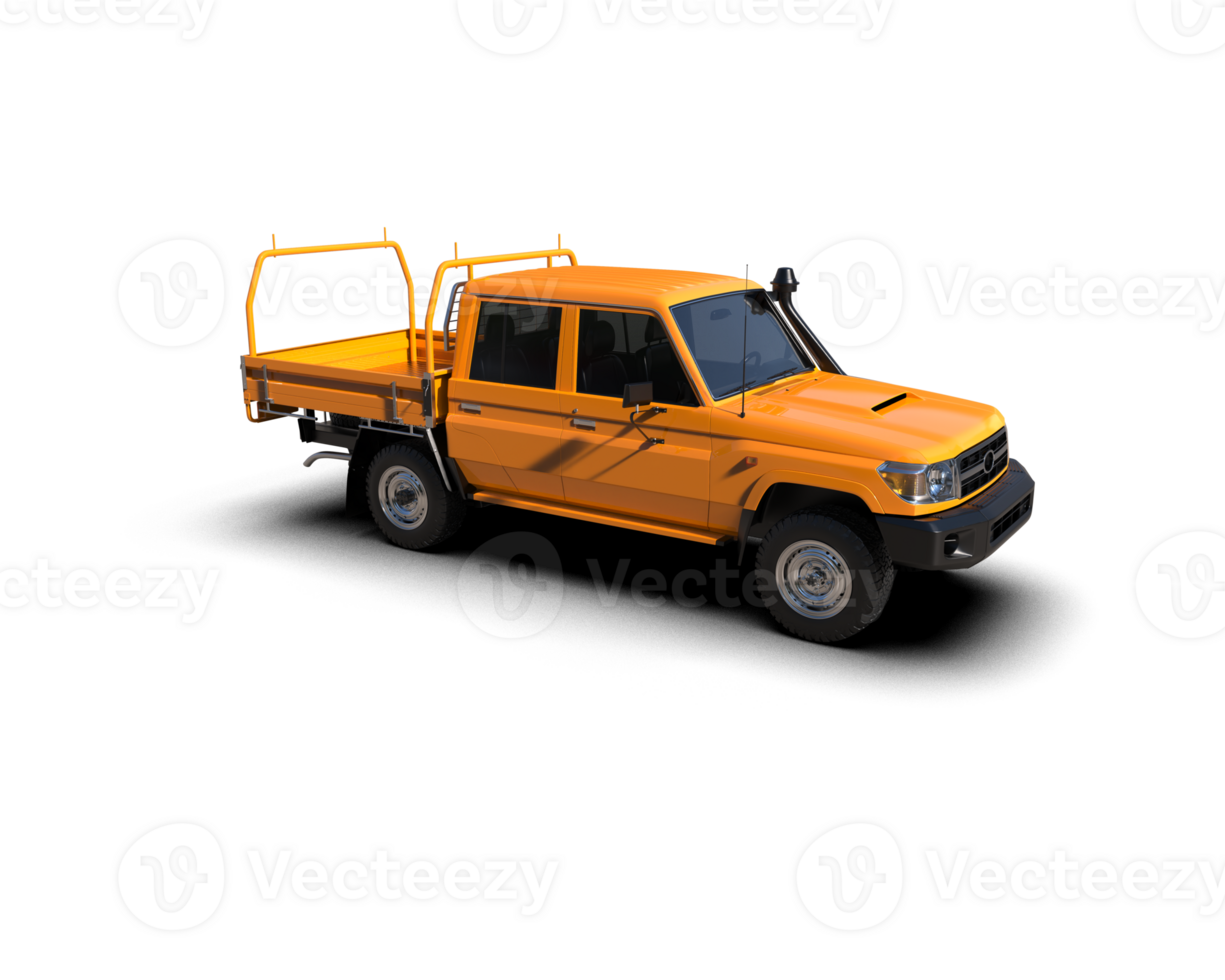 Pickup truck isolated on background. 3d rendering - illustration png