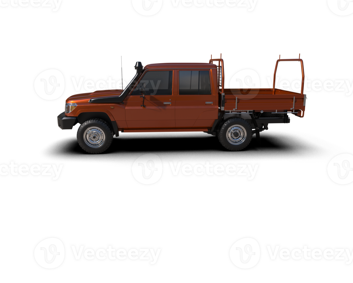 Pickup truck isolated on background. 3d rendering - illustration png