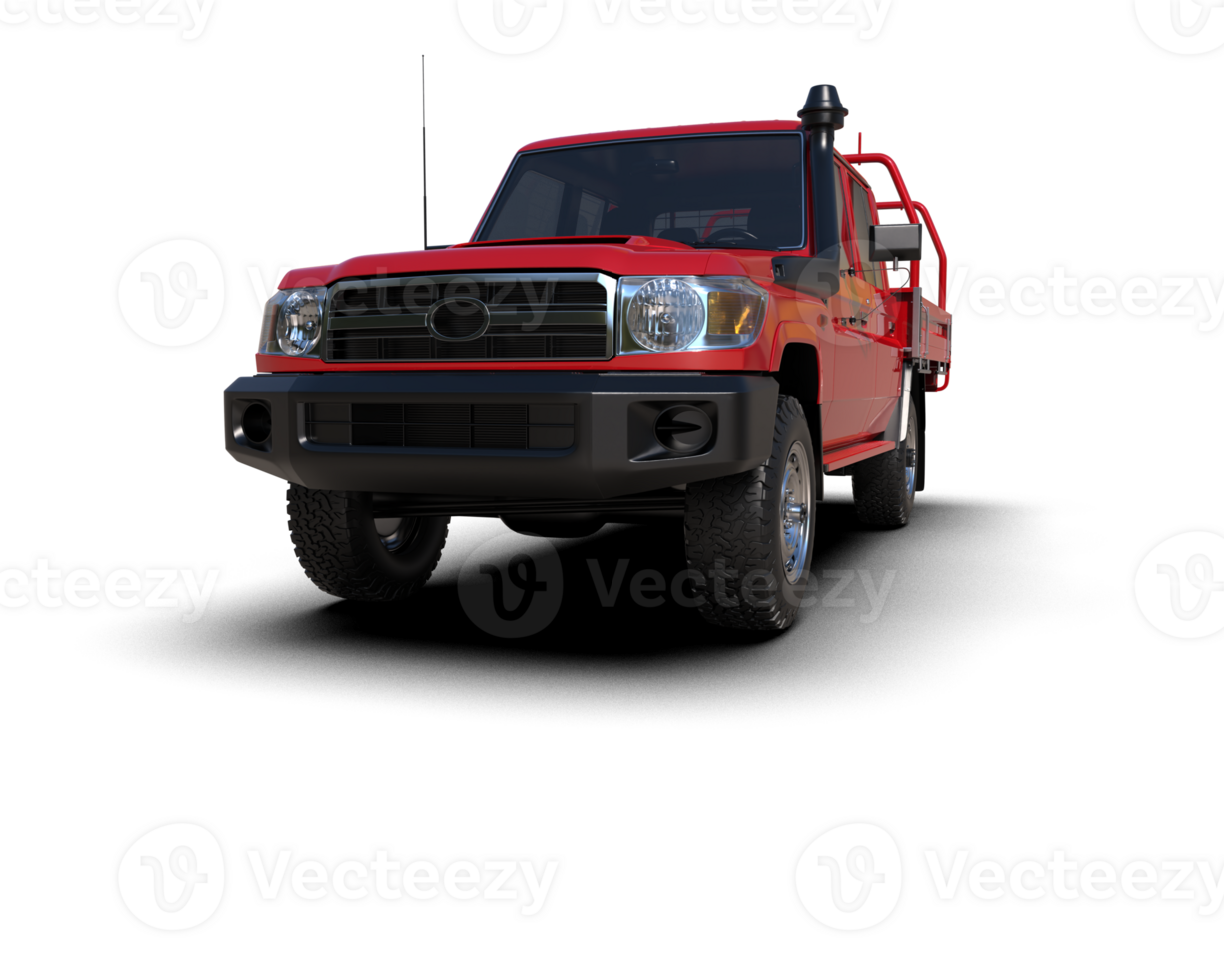 Pickup truck isolated on background. 3d rendering - illustration png