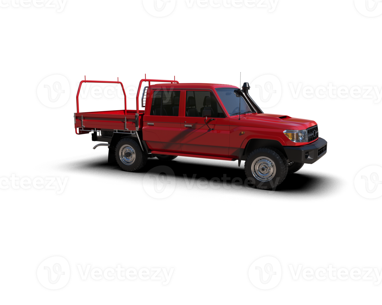 Pickup truck isolated on background. 3d rendering - illustration png