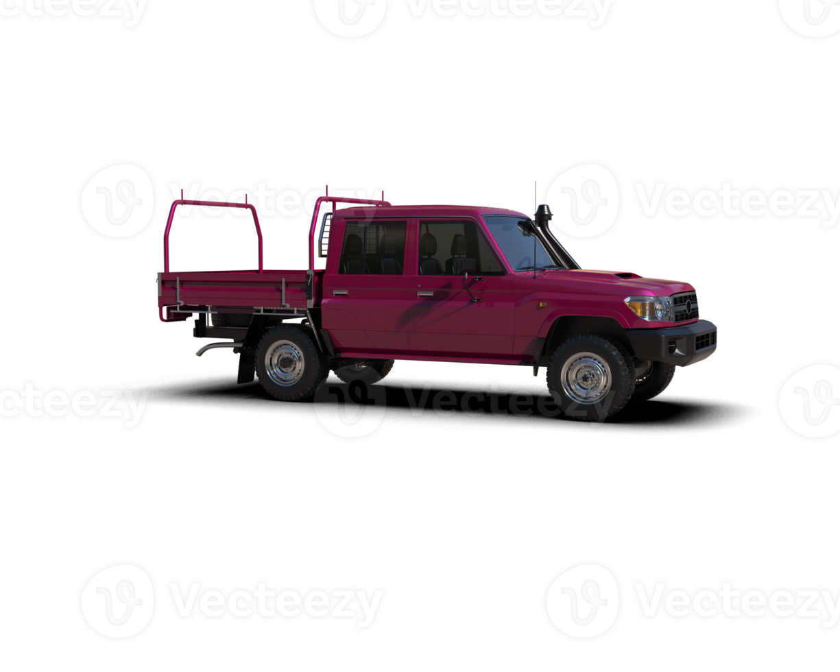 Pickup truck isolated on background. 3d rendering - illustration png