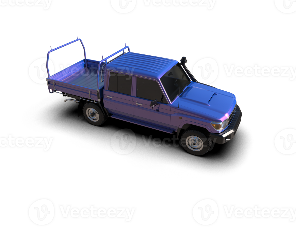 Pickup truck isolated on background. 3d rendering - illustration png