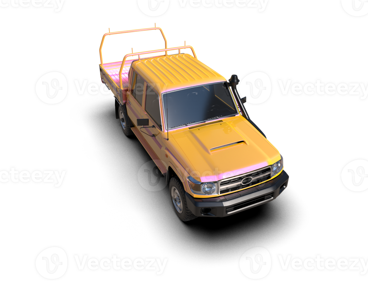 Pickup truck isolated on background. 3d rendering - illustration png
