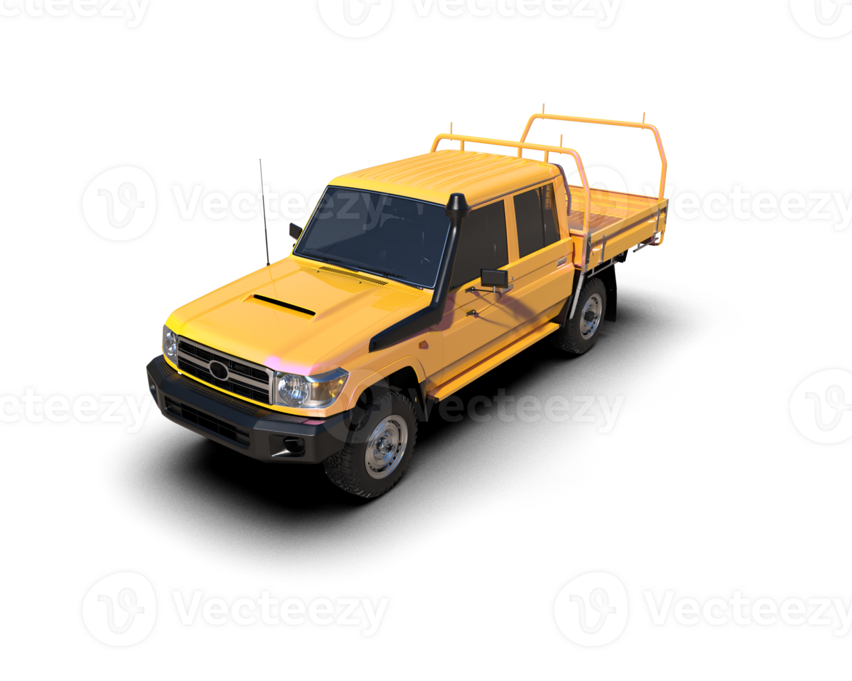 Pickup truck isolated on background. 3d rendering - illustration png