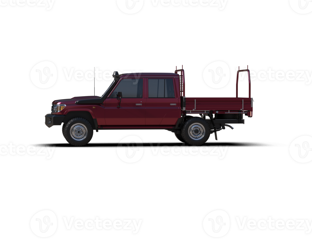 Pickup truck isolated on background. 3d rendering - illustration png