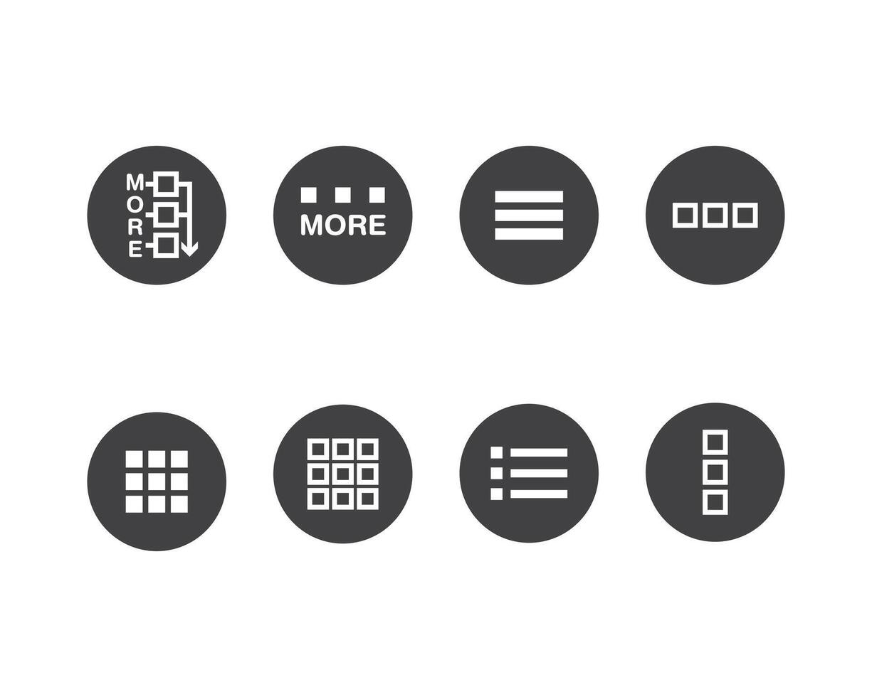 Hamburger menu icon, buttons for website, UI navigation, mobile app, presentation. design elements and user Interface icons. vector