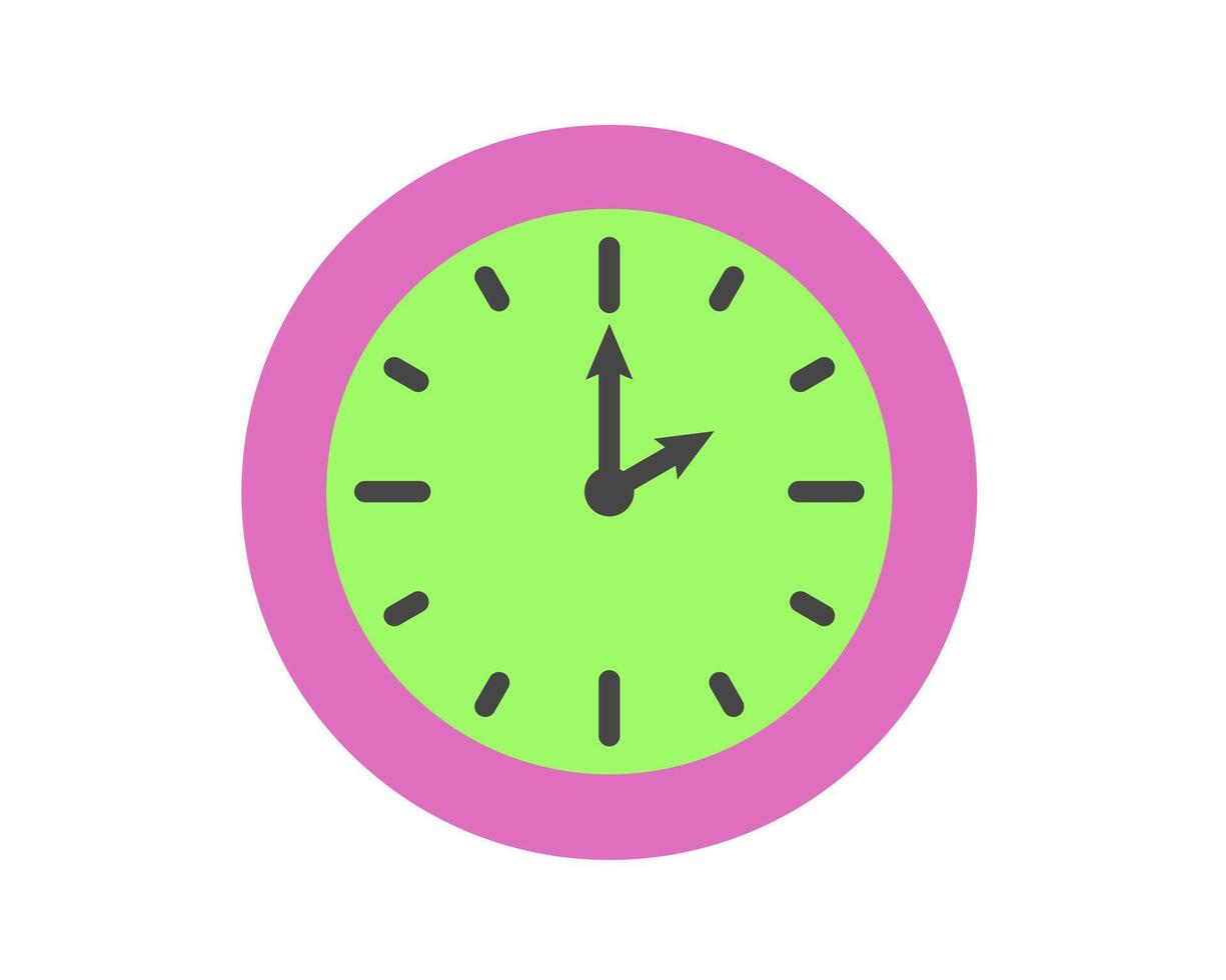 Summer clock color icon design with fruits. Fruit icons of time. vector