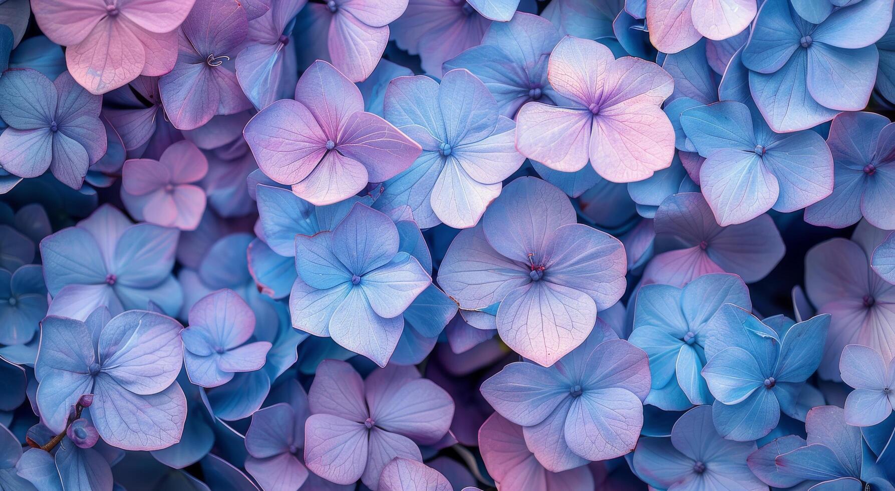 Blue Hydrangea Flower Close-Up photo