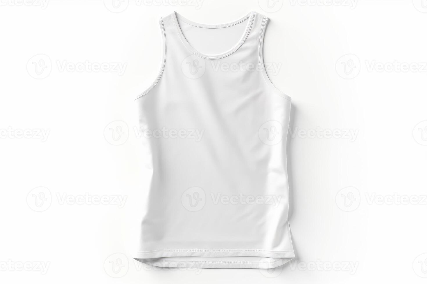 Blank sleeveless t-shirt mockup, front view photo