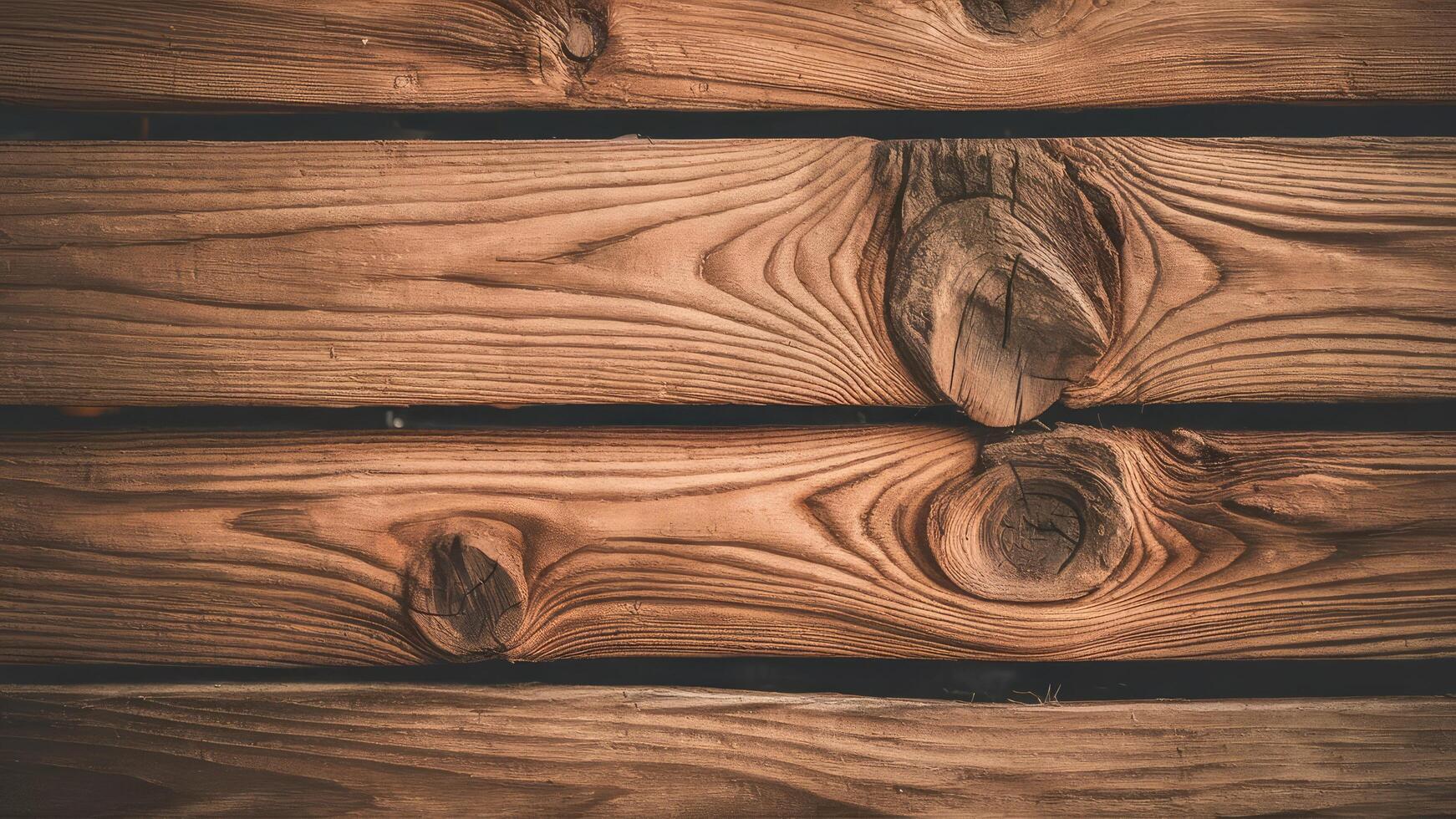Rustic wooden planks with natural grain, perfect for backgrounds and textures in design projects photo