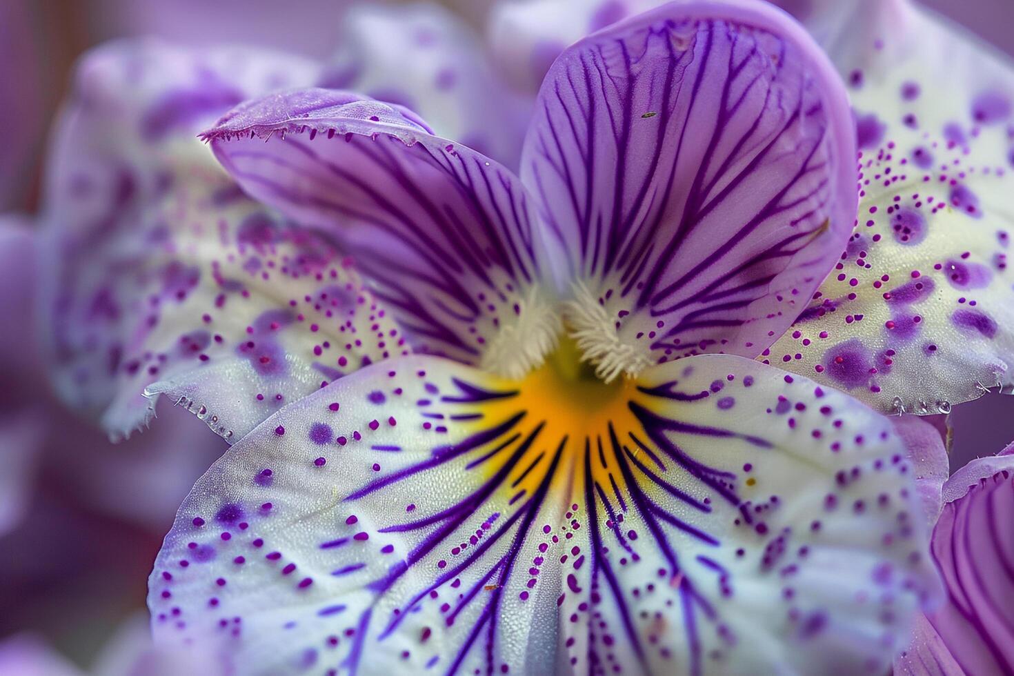 Botanical ViolcornutHorned Violet with unique horn like petals photo