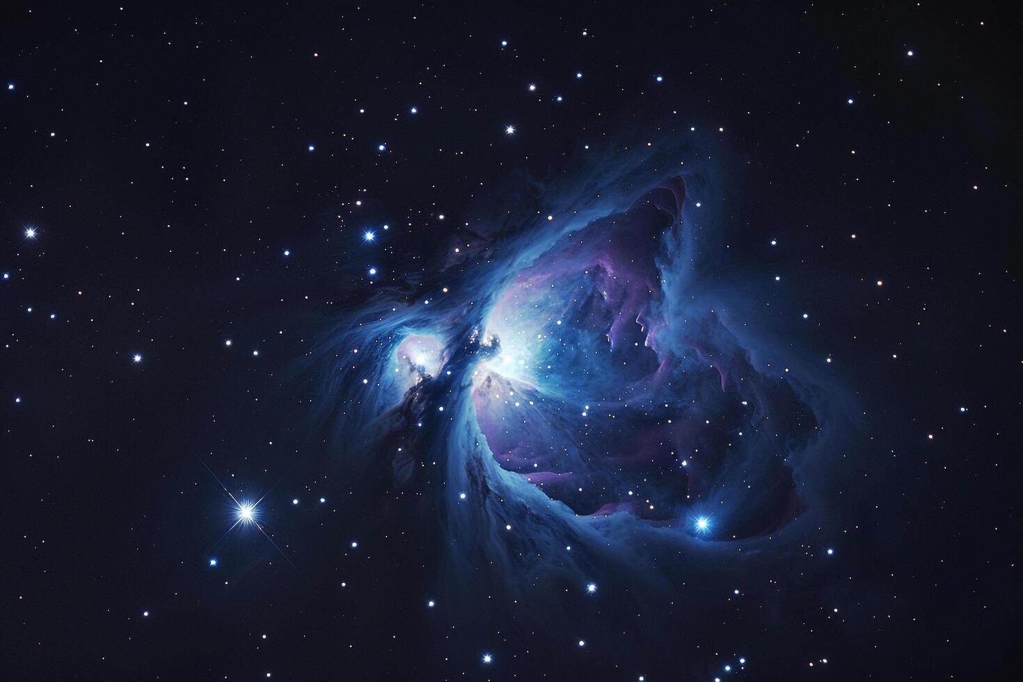 Majesty Background Orion Nebulwith intricate gas clouds and stellar nurseries hub of star formation in our galaxy photo