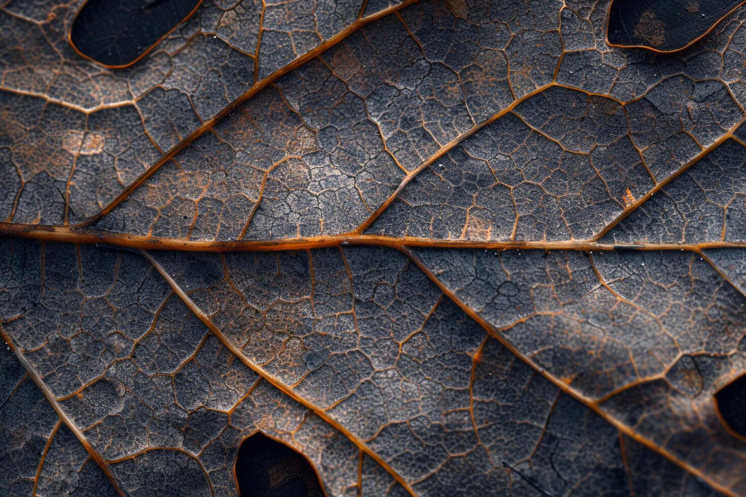 Nature of Single Oak Leaf Highlighting Its Intricate Vein Pattern Background photo
