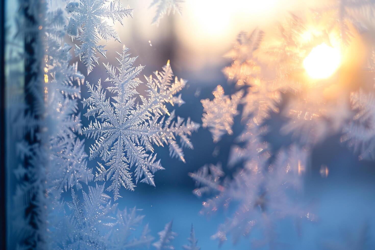 Abstract Nature Frost Patterns with Background photo