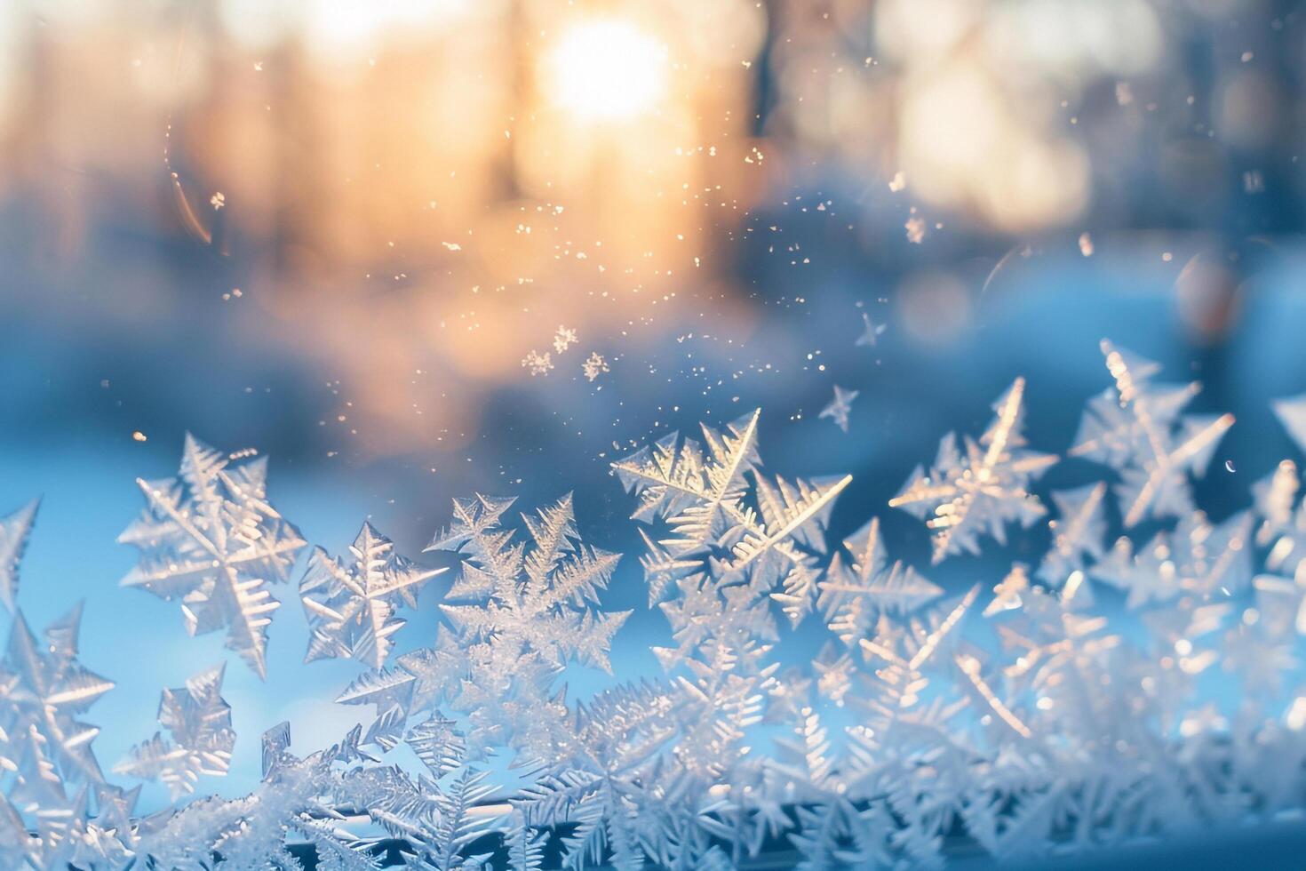 Abstract Nature Frost Patterns with Background photo