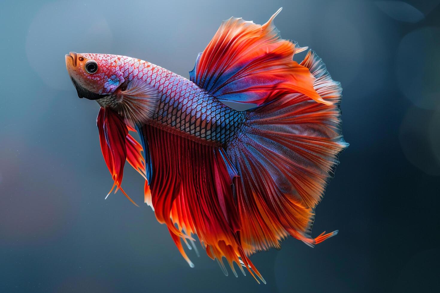 BettFish Background Colorful Bett Fish Swimming in Aquatic Setting photo
