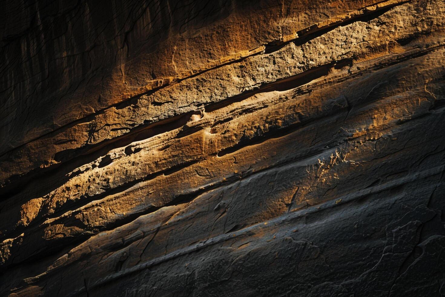 Patterns of Light and Shadow on Canyon Wall Created by the Setting Sun Background photo