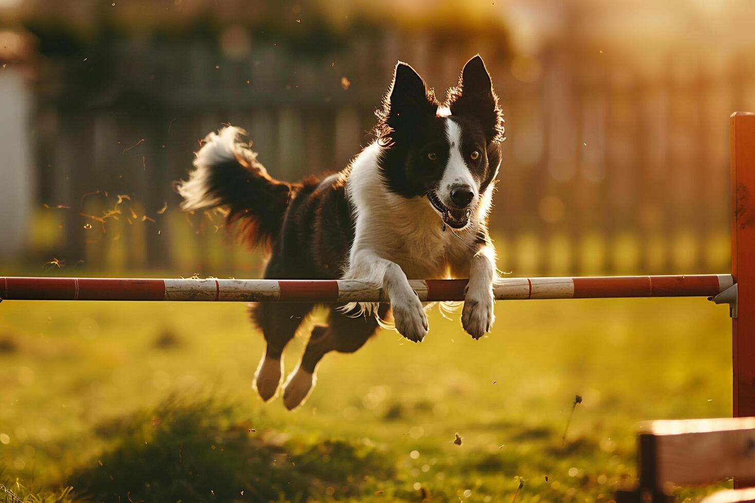 Dog Agility Border Collie nature background photo