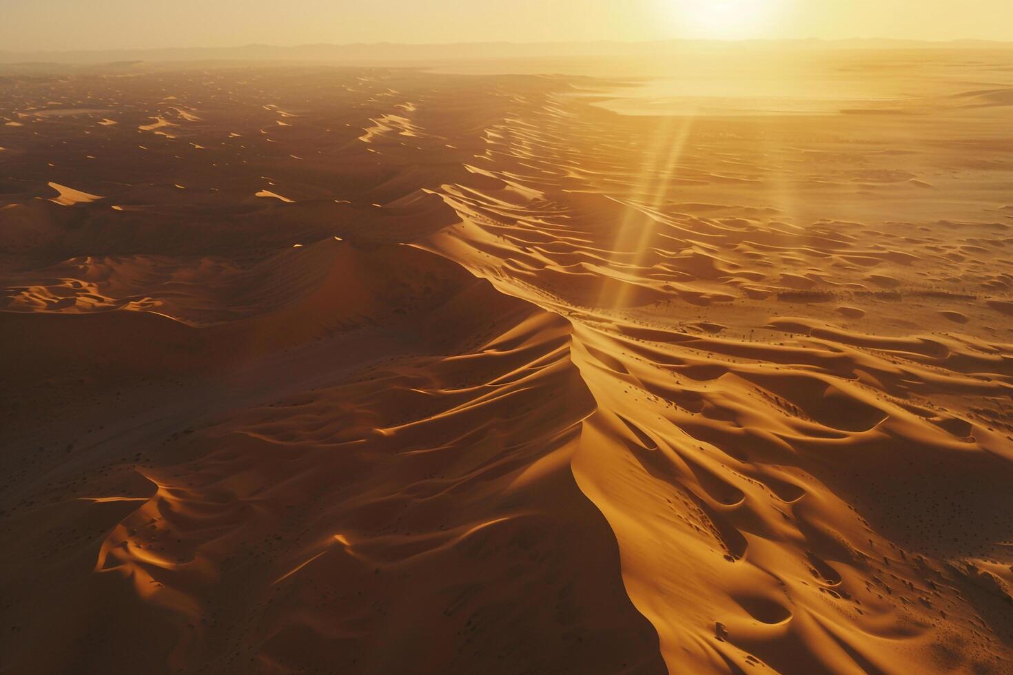 nature background Aerial  of Desert with Shadows and Sunrise photo