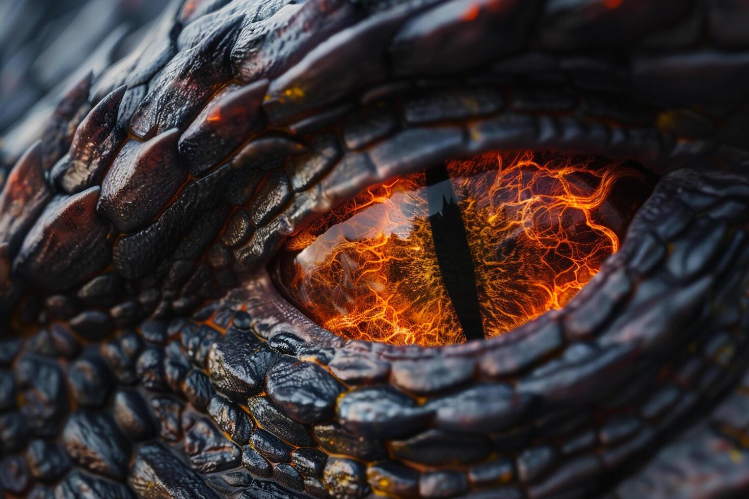 Ethereal Nature of dragons eye with scales and fiery reflections enhancing the mythical aura  nature background photo