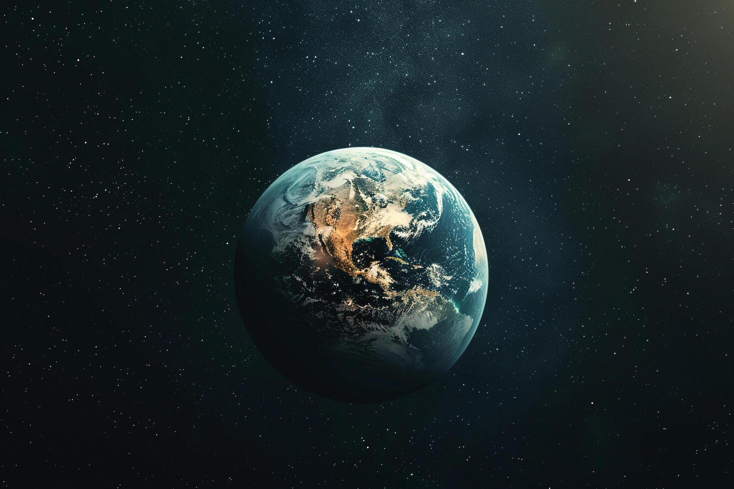 Space Exploration of Exoplanet  in the Habitable Zone with Cosmic nature background photo