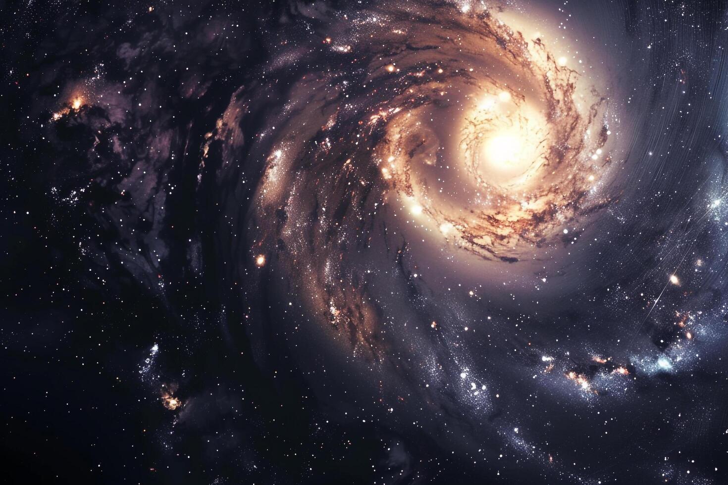 Grandeur Pinwheel Galaxy in UrsMajor nature background photo