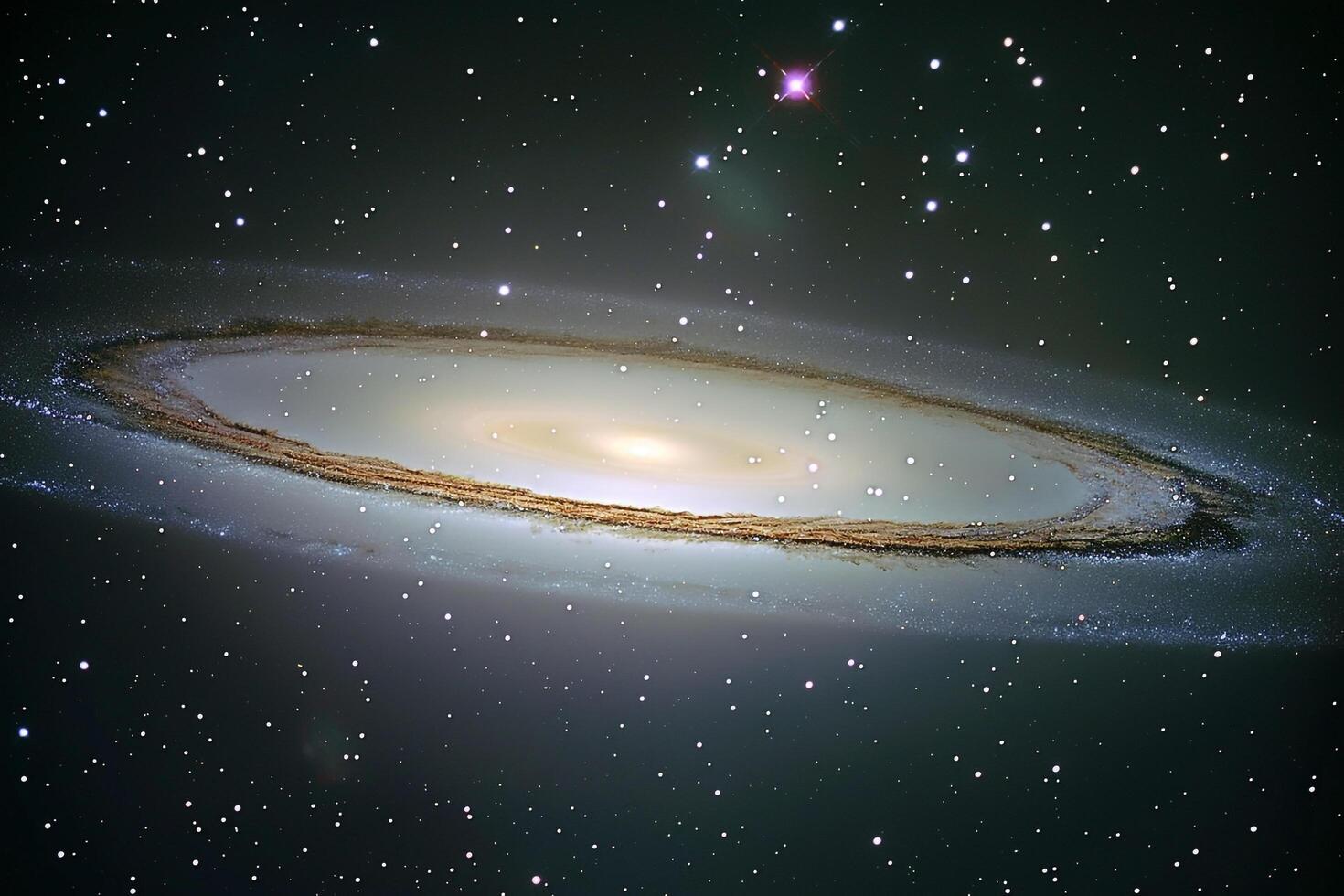 Grandeur Sombrero Galaxy in Deep Field nature background photo