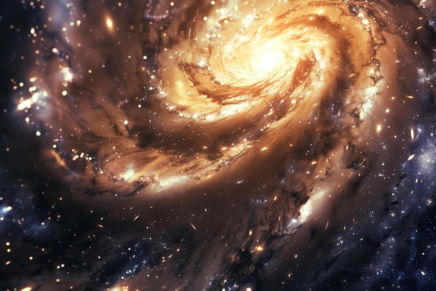 Grandeur Whirlpool Galaxy in Deep Field nature background photo