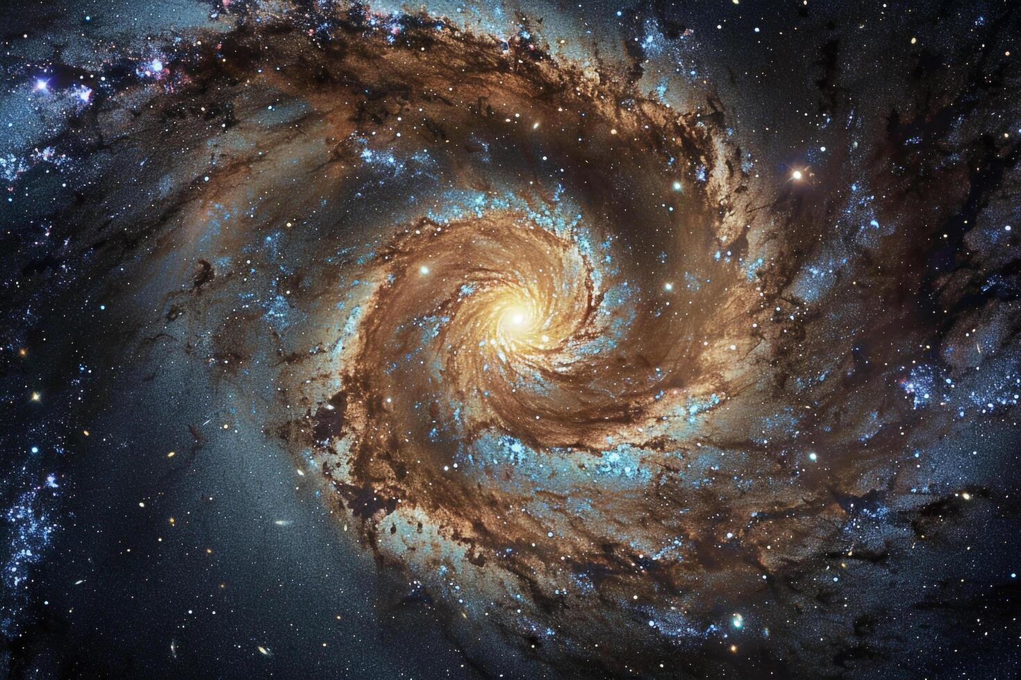 Grandeur Pinwheel Galaxy in UrsMajor nature background photo