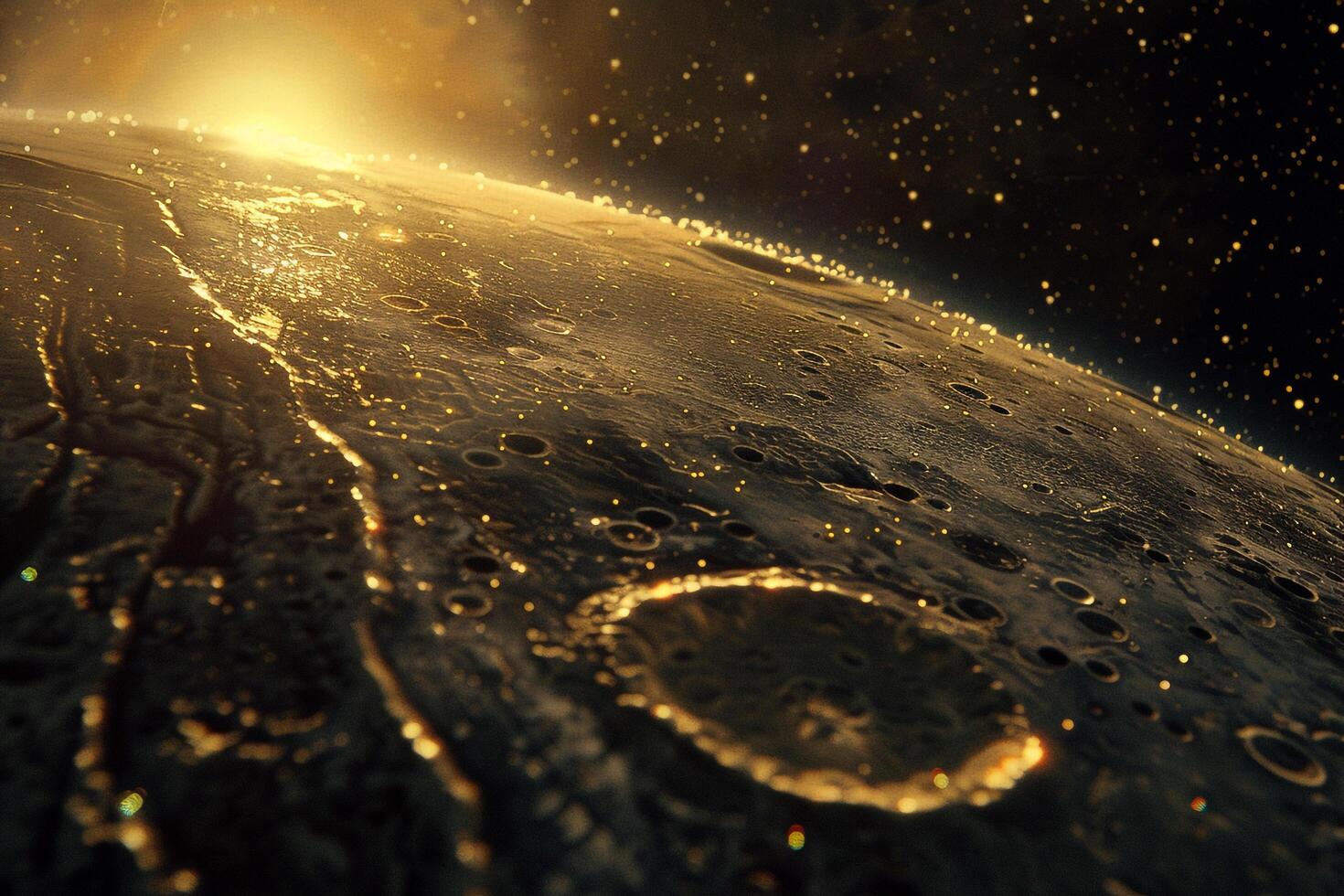 Interstellar Background Space Exploration Exploration Nature of Distant Exoplanet with Unique Atmospheric Patterns photo