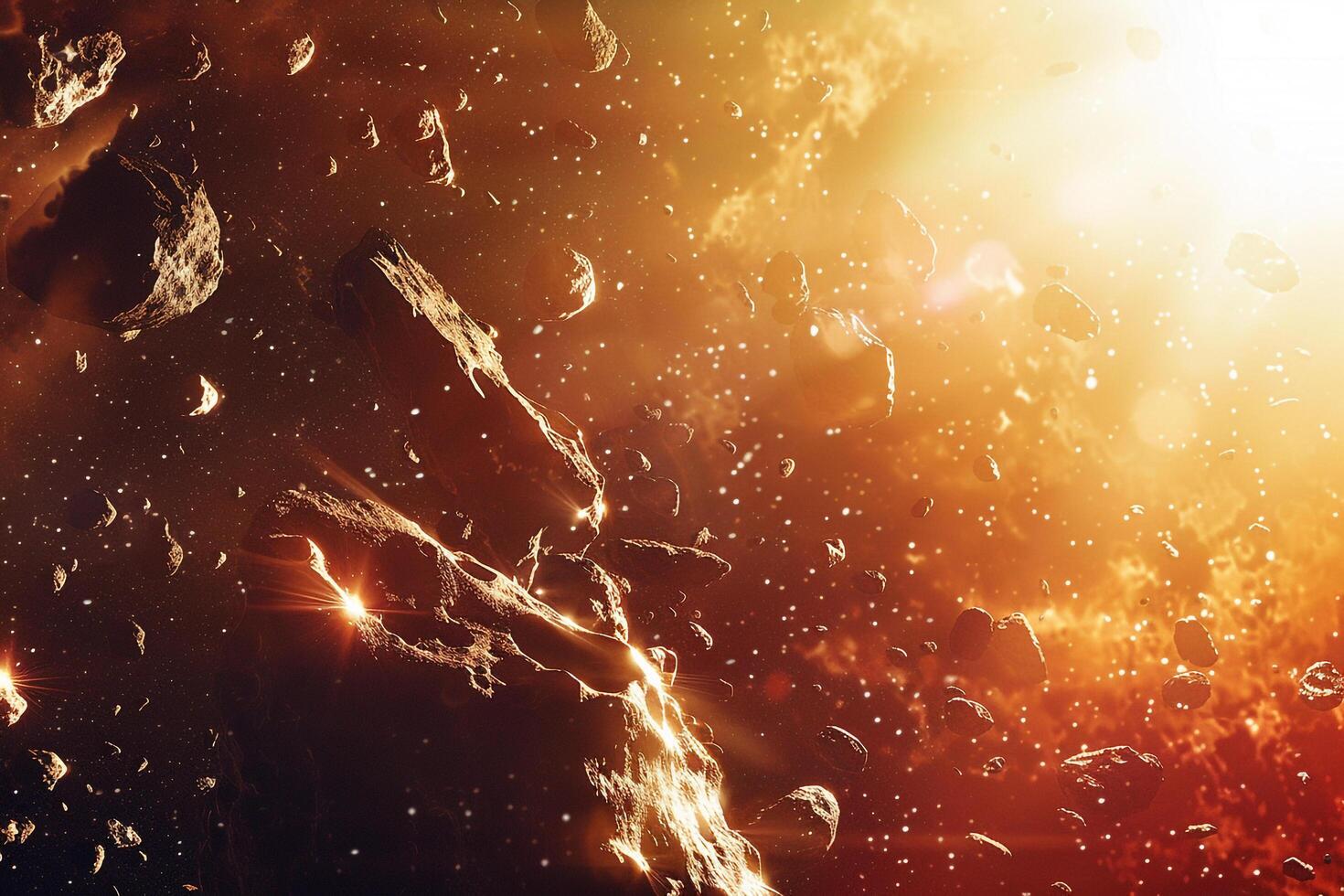 Interstellar Background Space Exploration Exploration Space Probe Exploring the Asteroid Belt Between Mars and Jupiter photo