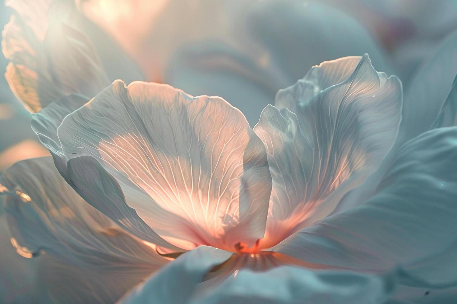 Enchanting Sunlight on Blooming Flower Petals with Nature nature background photo