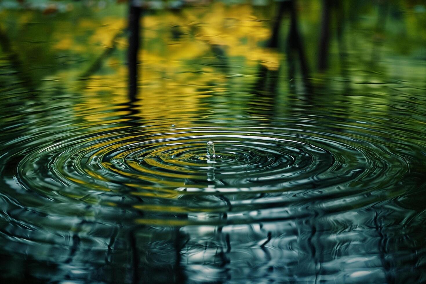 Nature Pond Surface Ripples Mirroring Tree Patterns  nature background photo