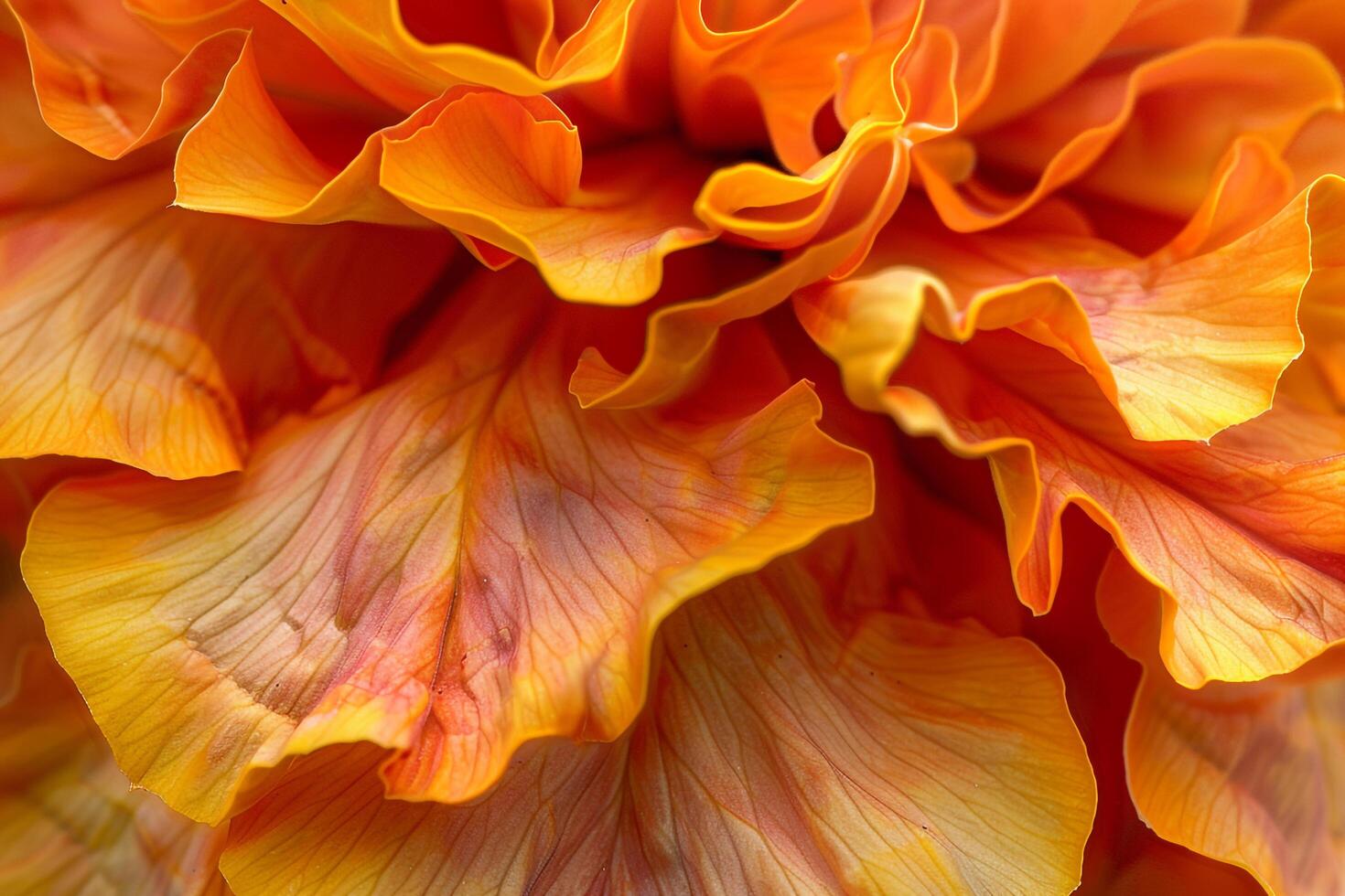 Botanical Marigold Petals with Vibrant Color Burst and Texture  nature background photo