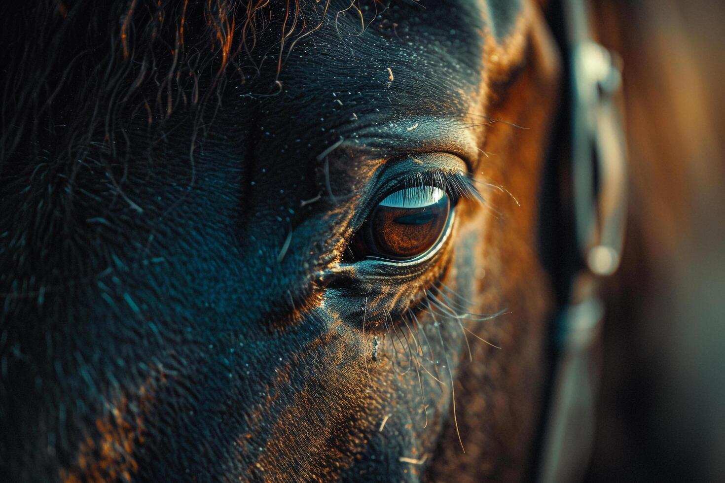Nature Horses Eye Capturing Gentle Strength and Connection  nature background photo