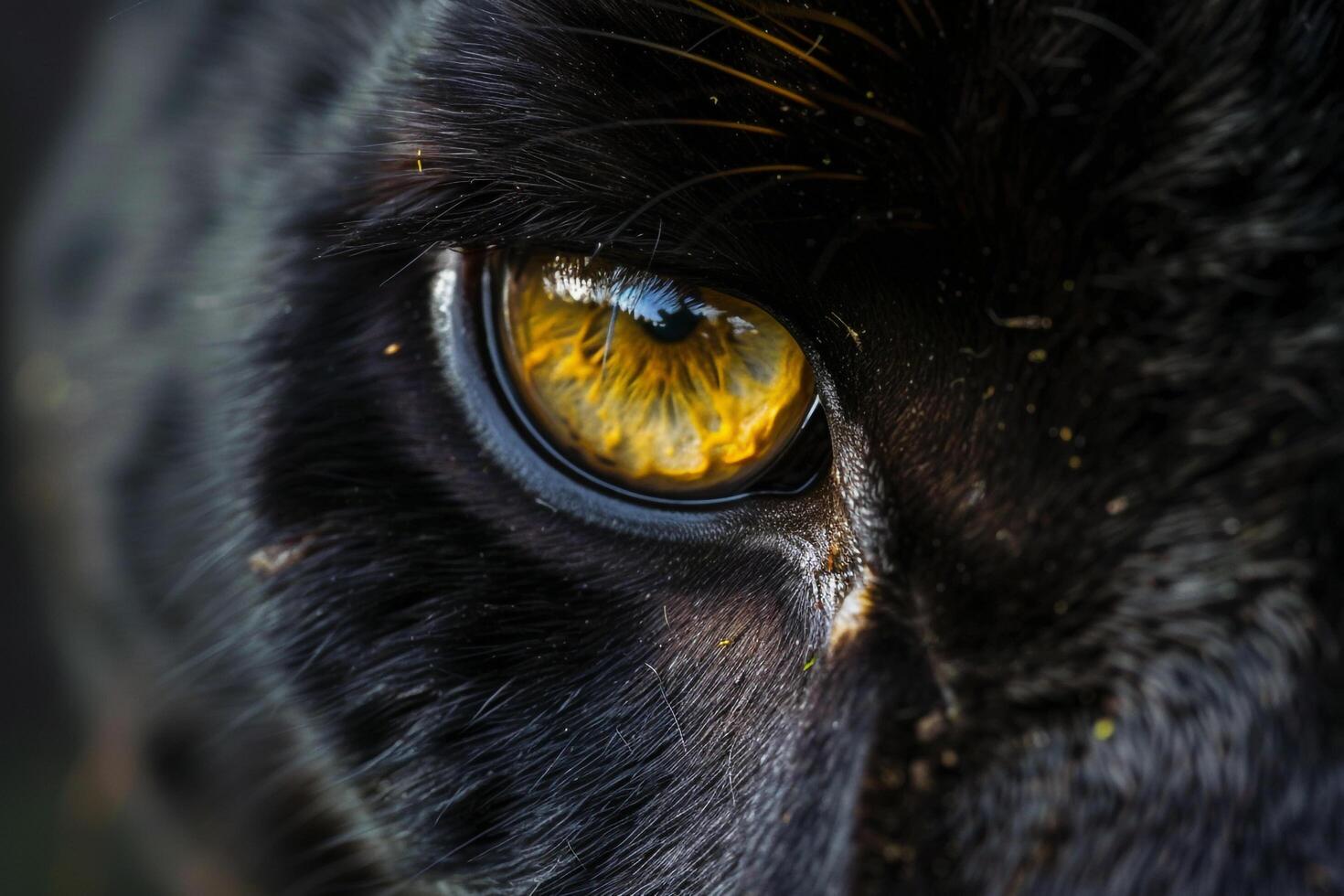 Intriguing Nature of Panthers Eye Intensity and Mystery in Gaze Background Nature photo
