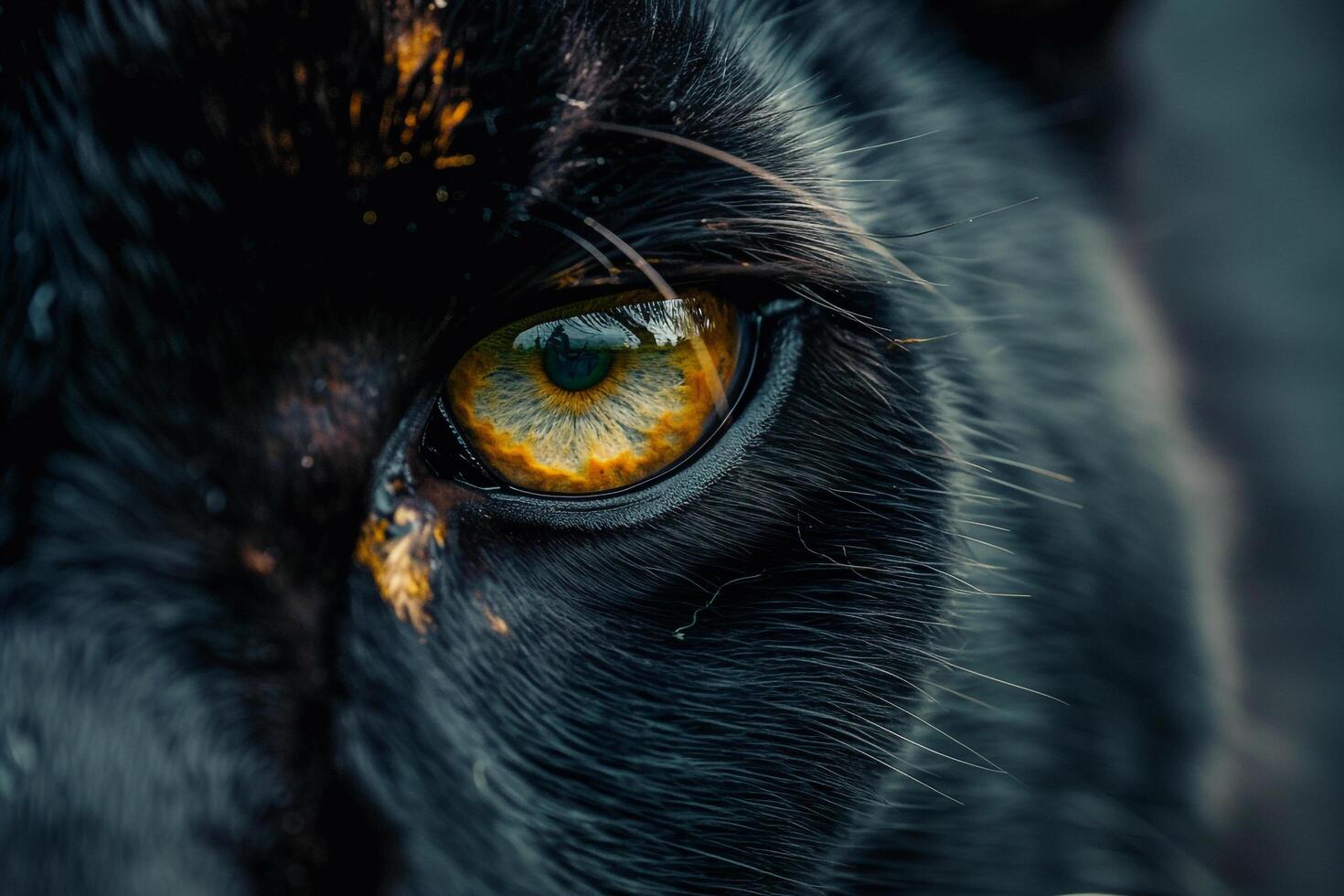 Intriguing Nature of Panthers Eye Intensity and Mystery in Gaze Background Nature photo