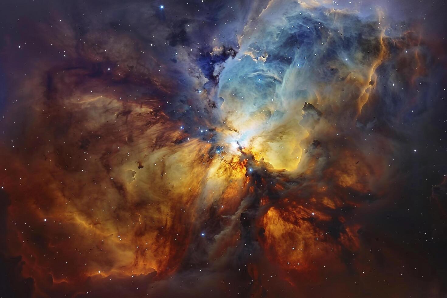 Lagoon Nebula in Sagittarius Constellation Stellar Nursery with Glowing Gas Clouds and Young Stars nature background photo