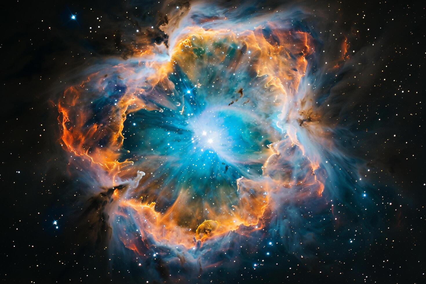 Vibrant Planetary Nebula in Deep Space Highlighting Stellar Evolution and Cosmic Nature photo