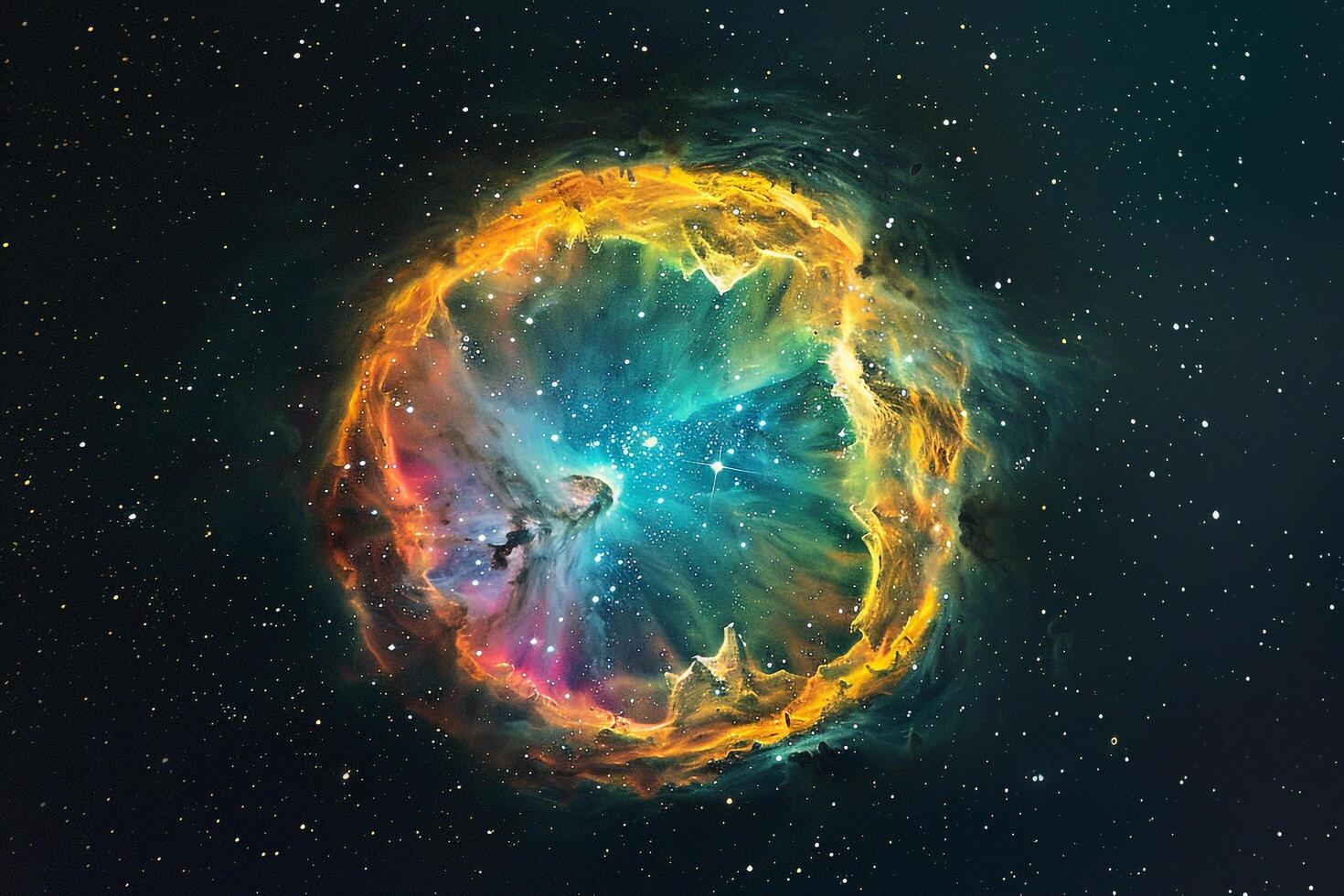 Cosmic Splendor of Planetary Nebula Showcasing Stellar Birth and Death in Vibrant Colors photo